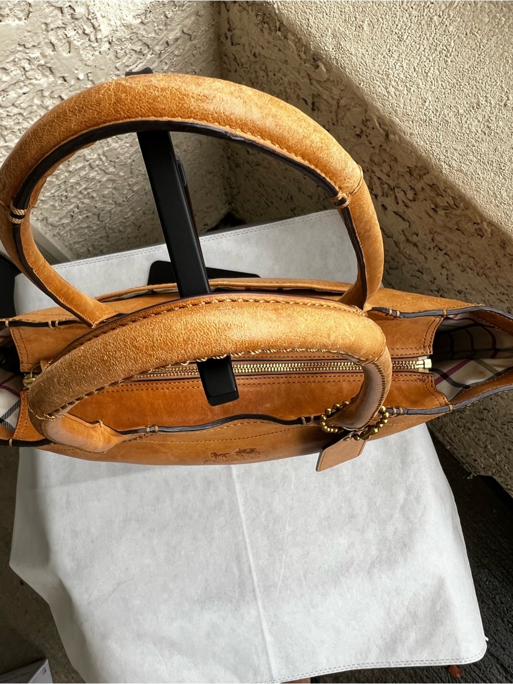Coach legacy Bleecker Tan Leather Tote Bag - Classic Carryall - Picture 7 of 11